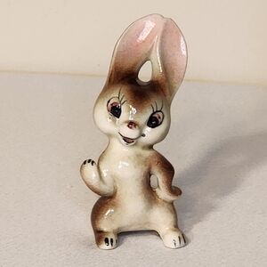 Vintage Fine Quality Japan Anthropomorphic Ceramic 3.5" Easter Bunny Rabit